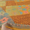 Sanskriti Vintage Sarees Multi Pure Chiffon Silk Printed Sari 5yd Craft Fabric