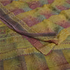 Sanskriti Vintage Sarees Multi Pure Georgette Silk Printed Sari 5yd Craft Fabric