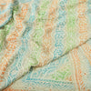 Sanskriti Vintage Sarees Multi Pure Georgette Print/Hand Beaded Sari Fabric