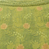 Sanskriti Vintage Sarees Green Pure Georgette Silk Printed Sari Craft Fabric