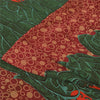 Sanskriti Vintage Sarees Green/Red 100% Pure Georgette Printed Sari Craft Fabric