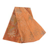 Sanskriti Vintage Sarees Orange Pure Georgette Silk Printed Sari Craft Fabric