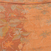 Sanskriti Vintage Sarees Orange Pure Georgette Silk Printed Sari Craft Fabric