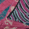 Sanskriti Vintage Sarees Pink Pure Georgette Silk Printed Sari 5yd Craft Fabric