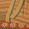 Sanskriti Vintage Sarees Beige/Red Pure Georgette Silk Printed Sari Craft Fabric