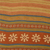 Sanskriti Vintage Sarees Beige/Red Pure Georgette Silk Printed Sari Craft Fabric