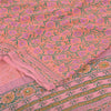 Sanskriti Vintage Sarees Hand Block Printed Sparkles Pure Georgette Sari Fabric