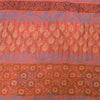 Sanskriti Vintage Sarees Orange Pure Georgette Silk Printed Sari Craft Fabric