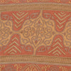 Sanskriti Vintage Sarees Dark Peach Pure Georgette Silk Printed Sari 5+yd Fabric