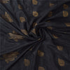 Sanskriti Vintage Indian Black Sarees Pure Silk Hand Woven Sari Premium Fabric