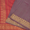 Sanskriti Vintage Dark Red Sarees Pure Cotton Woven Zari Premium Sari Fabric