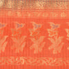 Sanskriti Vintage Orange Sarees 100% Pure Silk Woven Premium Sari Craft Fabric