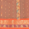 Sanskriti Vintage Orange Sarees 100% Pure Silk Woven Premium Sari Craft Fabric