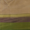 Sanskriti Vintage Peach/Green Sarees Pure Silk Woven Premium Sari Craft Fabric