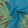 Sanskriti Vintage Blue Bollywood Sarees Pure Georgette Hand Beaded Sari Fabric