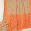 Sanskriti Vintage Orange/Ivory Sarees 100% Pure Silk Woven Premium Sari Fabric