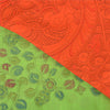 Sanskriti Vintage Green/Orange Sarees Pure Cotton Handmade Kalamkari Sari Fabric