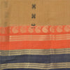 Sanskriti Vintage Beige Indian Sarees Pure Cotton Woven Premium Sari Fabric