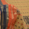 Sanskriti Vintage Beige Indian Sarees Pure Cotton Woven Premium Sari Fabric