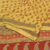 Sanskriti Vintage Yellow/Red Sarees Pure Cotton Hand-Block Printed Sari Fabric