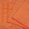 Sanskriti Vintage Orange Indian Sarees Pure Silk Woven Premium Sari Craft Fabric