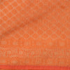 Sanskriti Vintage Orange Indian Sarees Pure Silk Woven Premium Sari Craft Fabric