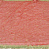 Sanskriti Vintage Red Sarees Net Mesh Hand Beaded Premium Sari Craft Fabric