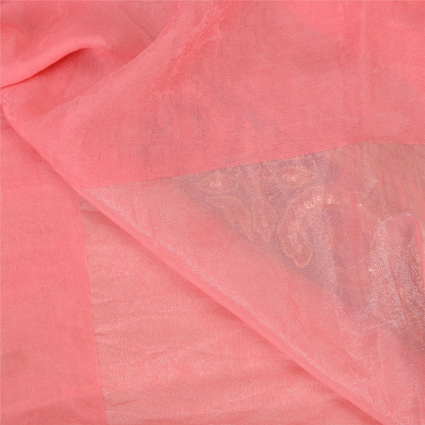 Sanskriti Vintage Pink Sarees Pure Silk Embroidered Woven Premium Sari Fabric