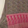 Sanskriti Vintage Black/Pink Sarees Pure Silk Handmade Mukeish Work Sari Fabric