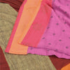 Sanskriti Vintage Indian Sarees Handloom Cotton Woven Block Printed Sari Fabric