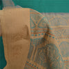 Sanskriti Vintage Green/Beige Sarees Blend Cotton Woven Premium Sari Fabric