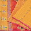 Sanskriti Vintage Yellow/Pink Sarees Pure Silk Brocade/Banarasi Zari Sari Fabric