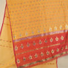 Sanskriti Vintage Yellow/Pink Sarees Pure Silk Brocade/Banarasi Zari Sari Fabric