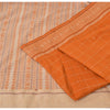 Sanskriti Vintage Orange/Ivory Sarees Pure Cotton Woven Premium Sari 5yrd Fabric