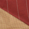 Sanskriti Vintage Cream/Dark Red Sarees Cotton Woven Bomkai Premium Sari Fabric