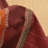 Sanskriti Vintage Cream/Dark Red Sarees Cotton Woven Bomkai Premium Sari Fabric