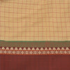 Sanskriti Vintage Cream/Dark Red Sarees Cotton Woven Bomkai Premium Sari Fabric