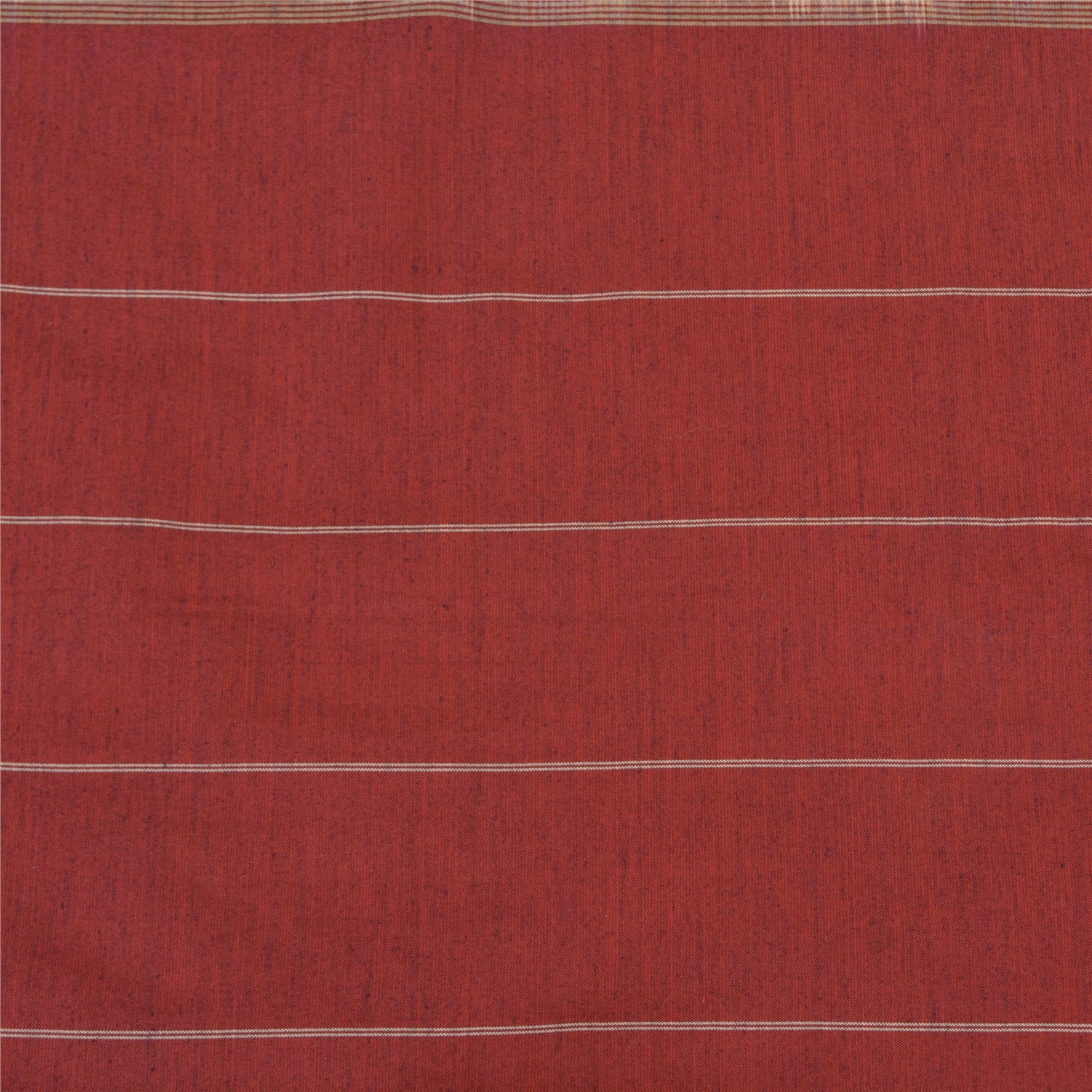 Sanskriti Vintage Cream/Dark Red Sarees Cotton Woven Bomkai Premium Sari Fabric