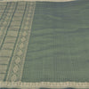 Sanskriti Vintage Green Indian Sarees Blend Silk Woven Premium Sari Craft Fabric