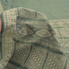 Sanskriti Vintage Green Indian Sarees Blend Silk Woven Premium Sari Craft Fabric