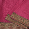 Sanskriti Vintage Sarees Indian Hot-Pink Cotton Silk Woven Sari 5yd Craft Fabric