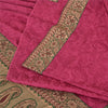 Sanskriti Vintage Sarees Indian Hot-Pink Cotton Silk Woven Sari 5yd Craft Fabric