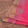 Sanskriti Vintage Sarees Pink Blend Silk HandWoven Wedding Sari 5yd Craft Fabric