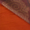 Sanskriti Vintage Sarees Orange 100% Pure Silk Zari Woven Sari 5yd Craft Fabric