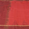 Sanskriti Vintage Sarees Indian Red Zari Woven Pure Silk Sari 5yd Craft Fabric