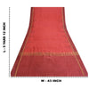 Sanskriti Vintage Sarees Indian Red Zari Woven Pure Silk Sari 5yd Craft Fabric