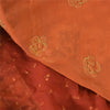 Sanskriti Vintage Orange Sarees Pure Georgette Silk HandBeaded Sari Craft Fabric