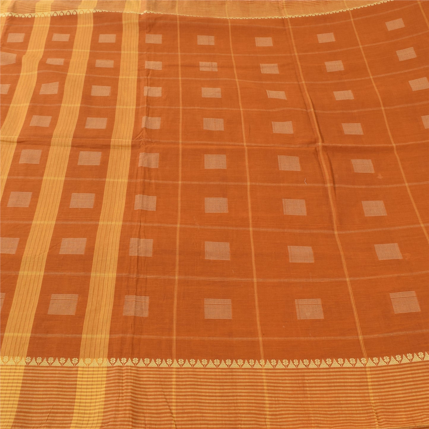 Sanskriti Vintage Indian Brown Sarees Pure Silk Woven Premium Sari Craft Fabric