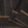 Sanskriti Vintage Sarees Indian Black Zari Woven Pure Silk Sari 5yd Craft Fabric