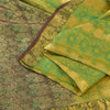 Sanskriti Vintage Sarees Indian Green Bollywood Blend Silk Sari 5yd Craft Fabric